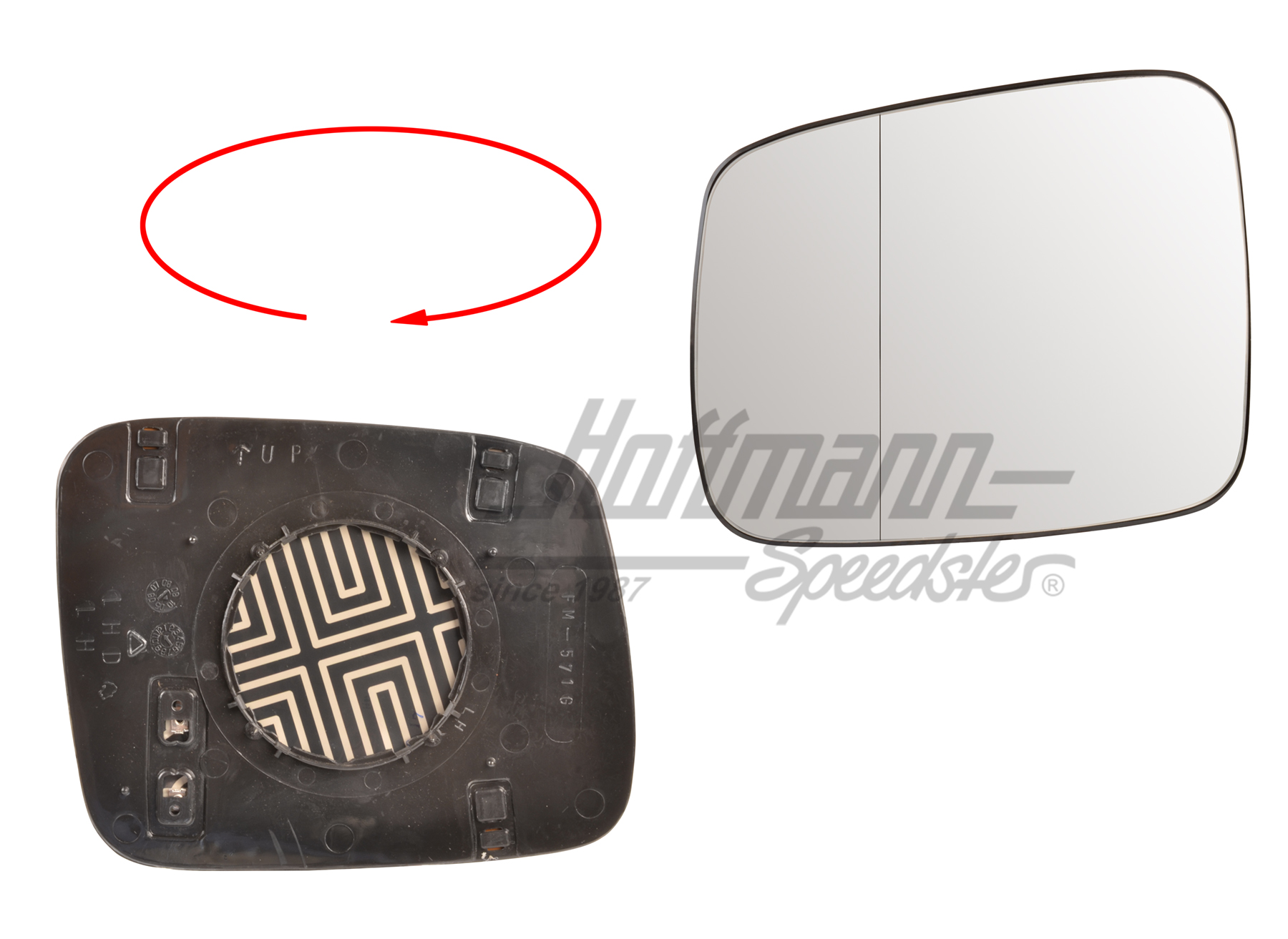 Verre de miroir, électrique, asphérique, gauche | 701 857 521 Q | 408-6713-11