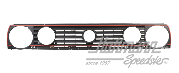 Grille de radiateur, phares jumeaux, 87-92, rouge | 191 853 653 K | 208-0528