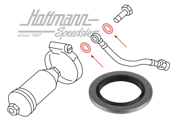 Joint annulaire, filtre à essence, GTI/16V | 049 133 696 B | 110-2350-20