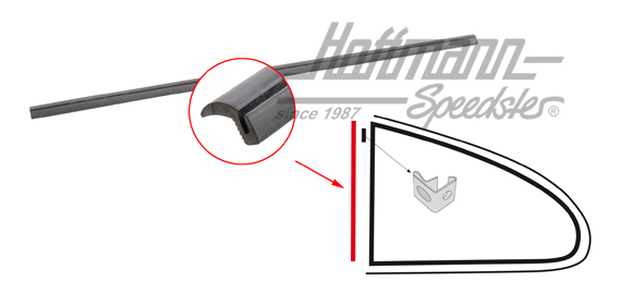 Bourrelet, vitre latérale, 8.71-7.74 | 143 847 327 A | 060-0414