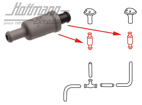 Clapet de retenue, système lave-glace | 914 628 215 00 | 580-1334