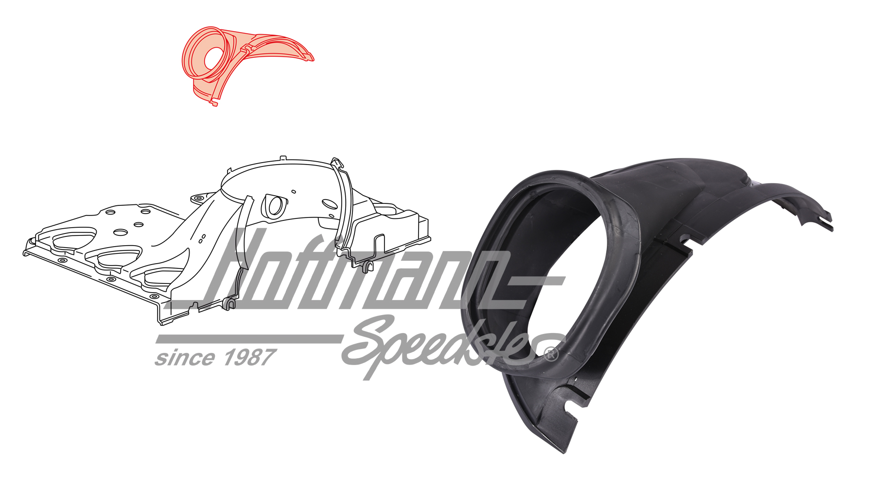 Conduit d'aération, tôle du moteur
, en haut, 964/993 | 964 106 403 02 | 530-4050