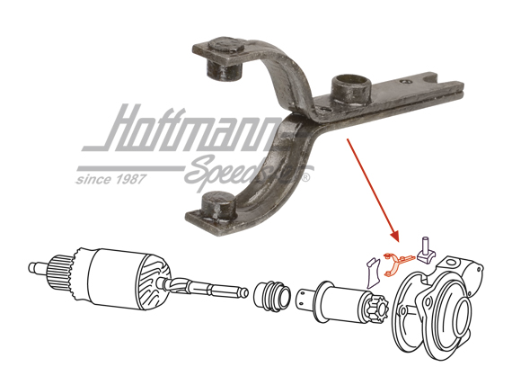 Levier de commande de démarreur, pignon de démarreur, 6V | 111 911 365 | 020-1297-78