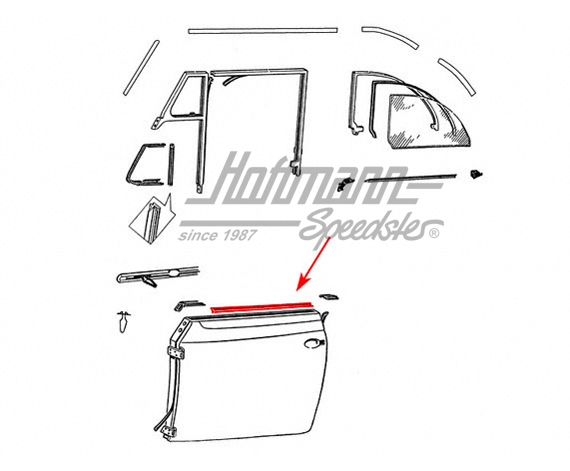 Lèche-vitre, intérieure et extérieure, .52-7.64 | 151 837 475 B | 020-5065