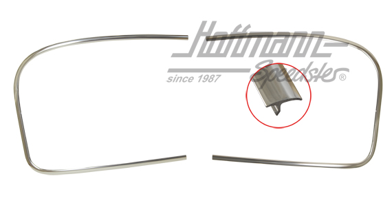 Cadre décoratif, aluminium, lunette arrière, Coupé, .66-.74 | 143 853 355 A | 060-6022