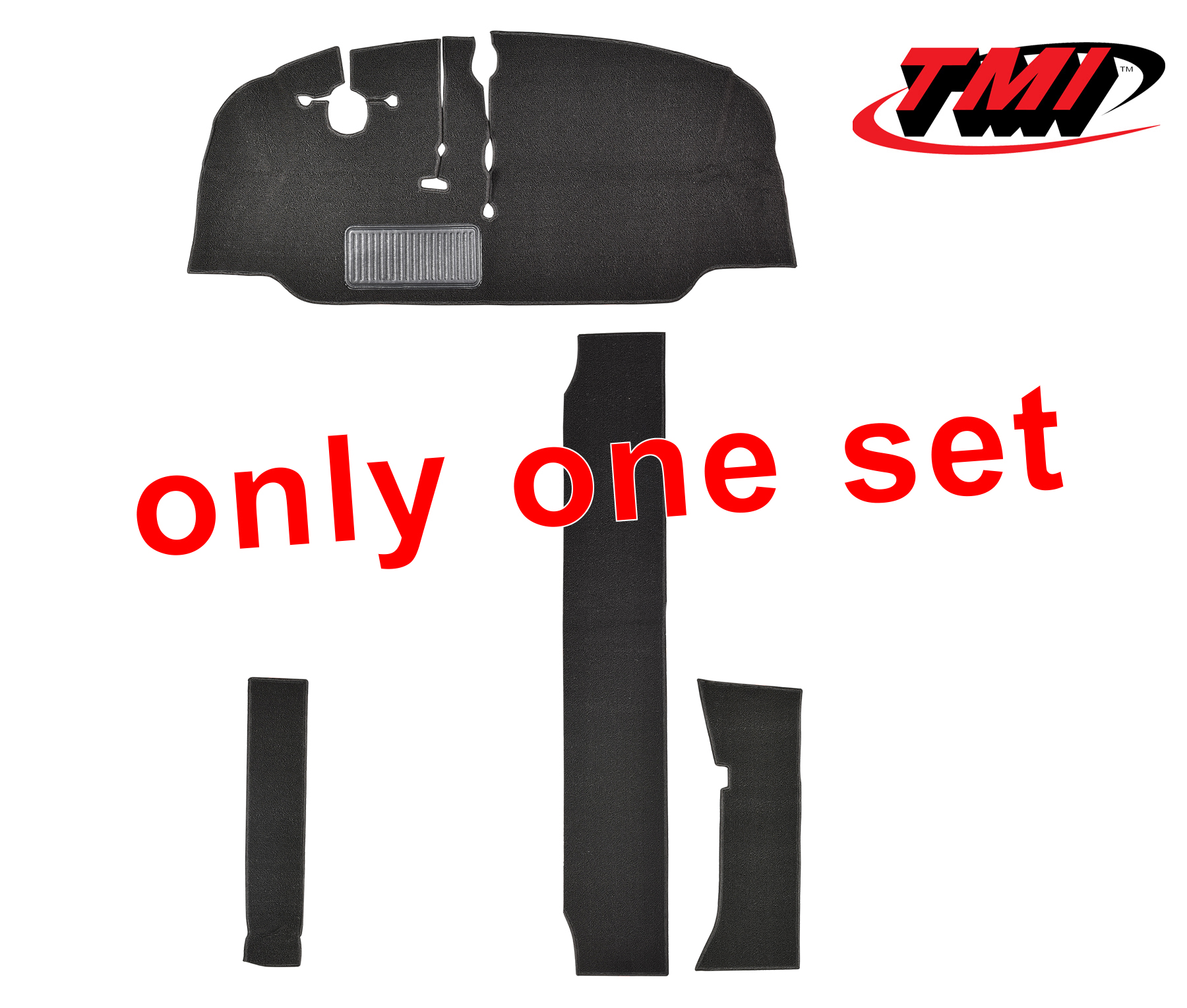 Kit moquettes, cabine, Bus T2, 67-72, noir (4) | 34-F2125-301   ohne | 098-0034-05