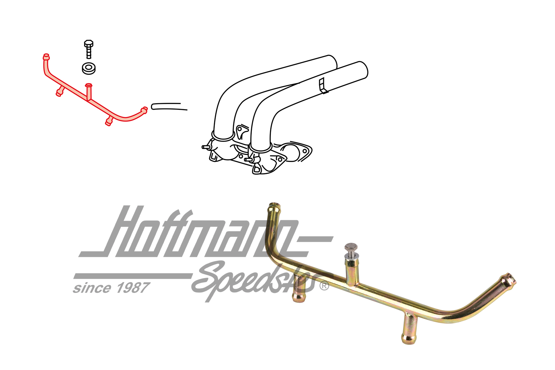 Distributeur, injecteur, 914/Type 4, gauche | 022 133 315 B | 600-1220-01