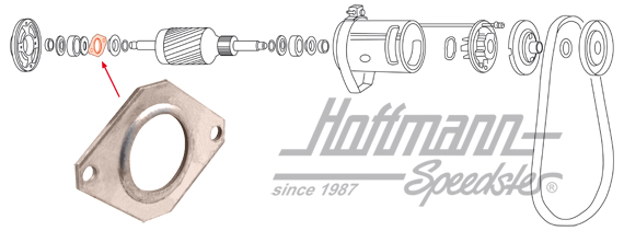 Plaque de support, armature de dynamo, 12V | 113 903 543 | 020-1266-36