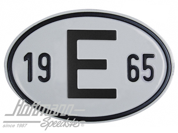 Plaque de nationalité "E", alu, avec année "1965" |  | 020-2403-65