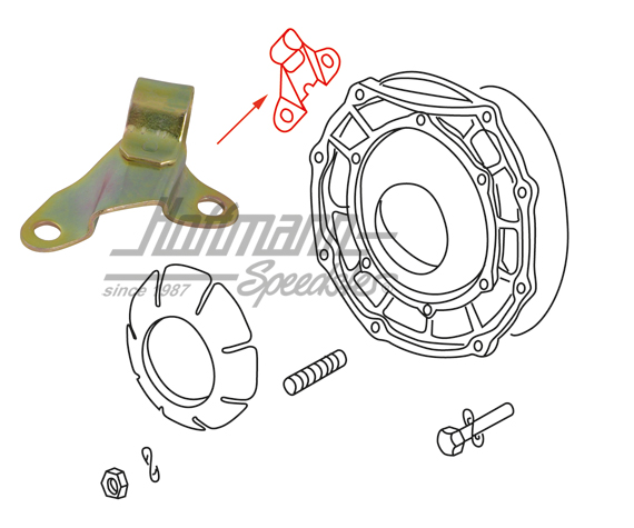 Cadre support, guide de câble d'embrayage, 71-74 | 113 301 165 A | 020-4151-07