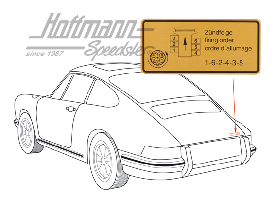 Autocollant "Ordre d'allumage", 911, .79-.83                                                        