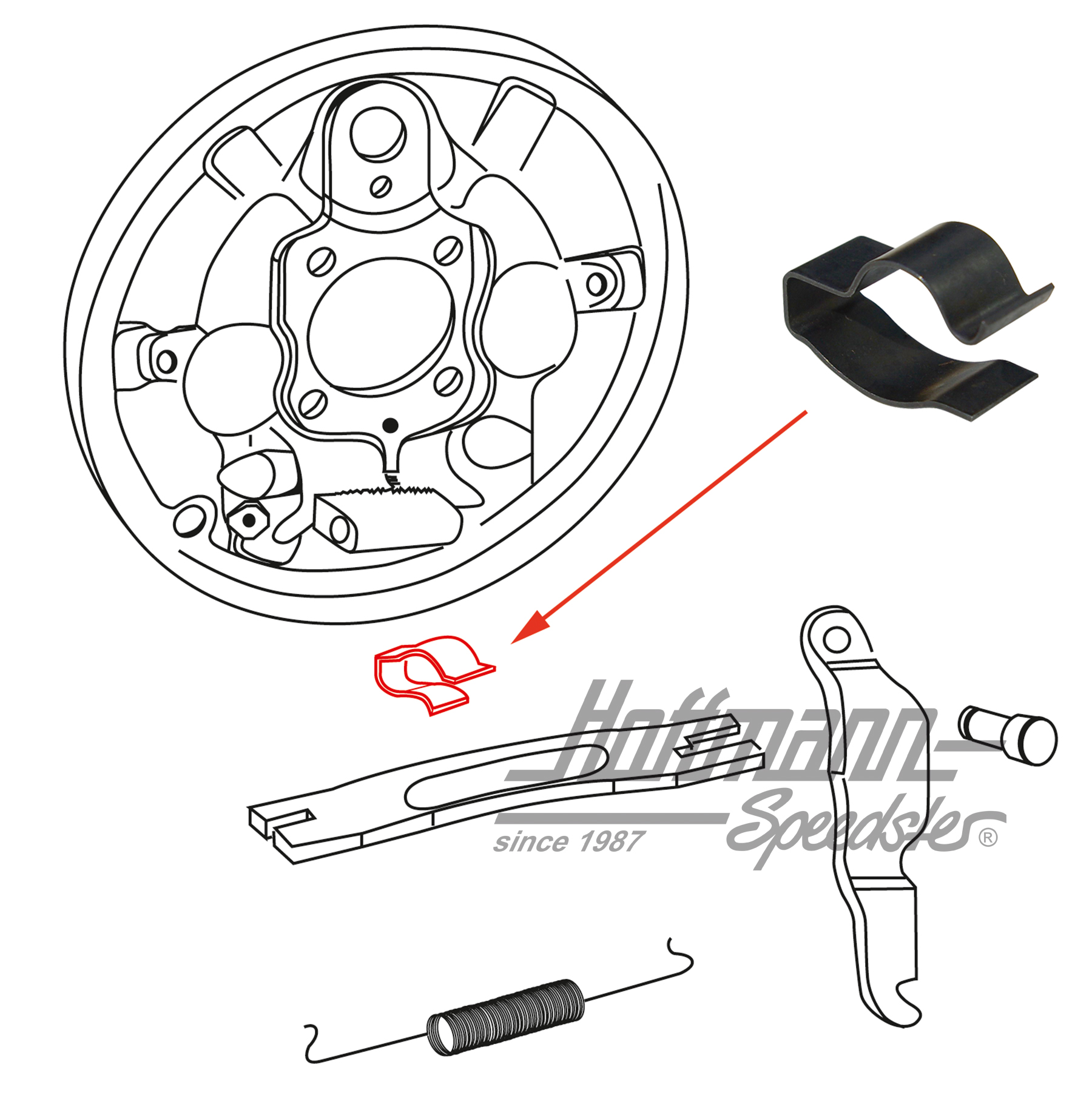Crampon, barre de pression | 113 609 625 | 020-4098