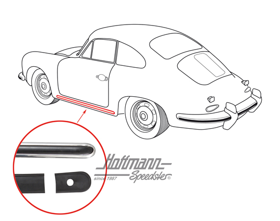 Moulure, sous la porte, 356 A, gauche / droite | 644 559 011 00 | 510-8066