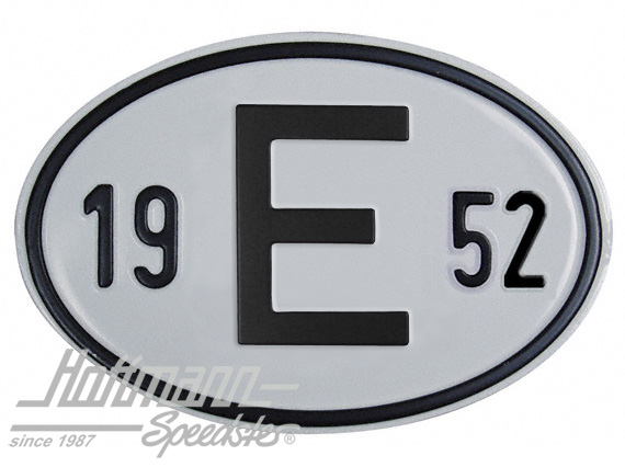 Plaque de nationalité "E", alu, avec année "1952" |  | 020-2403-52