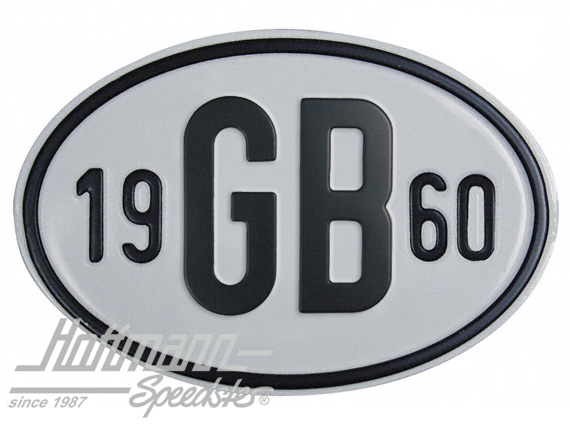 Plaque de nationalité "GB", alu, avec année "1960" |  | 020-2404-60