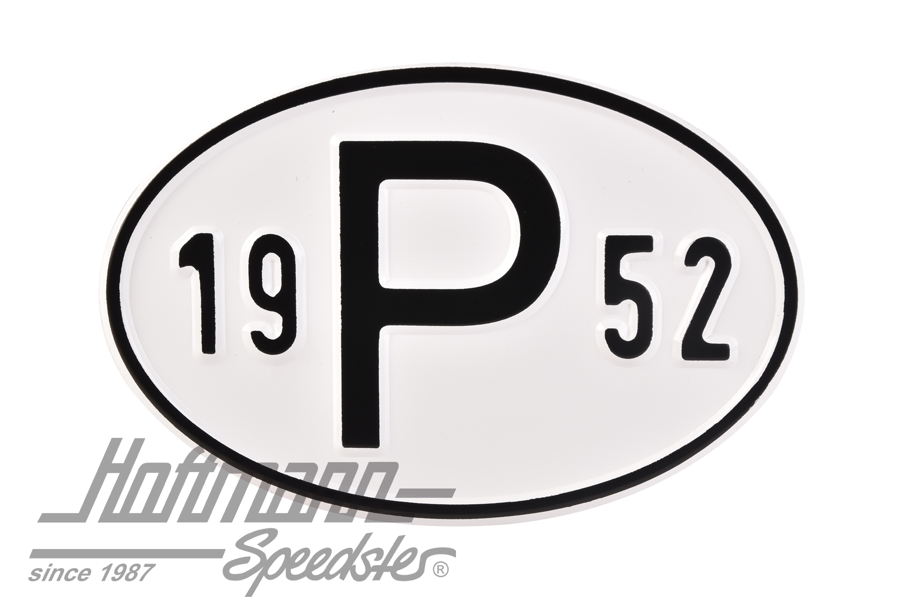 Plaque de nationalité "P", alu, avec année "1952" |  | 020-2405-52