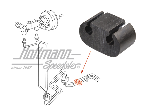 Cadre support, tuyauterie de frein, Golf 1 | 171 611 869 | 160-2626