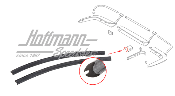 Joint, cache de ferrure de pare-chocs, -7.71 | 141 707 251 | 060-0063-20