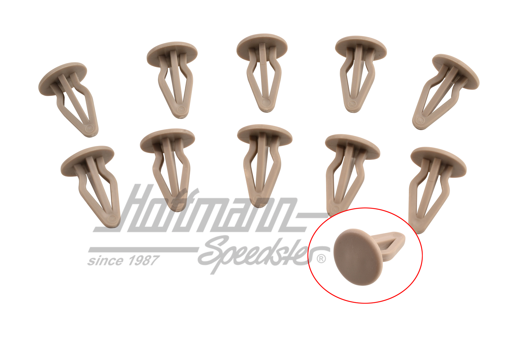 Clip, panneau latéral/panneau arrière, gris pierre | 801 867 299 | 180-1912-13