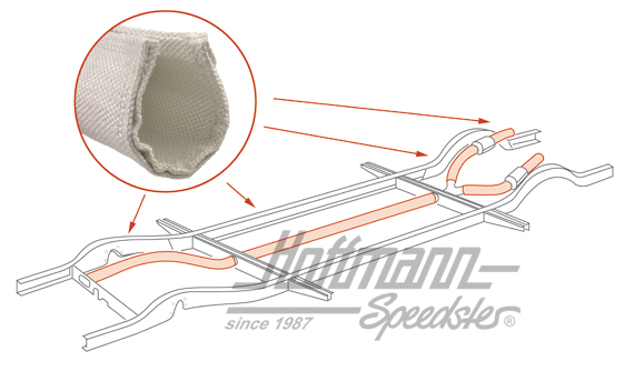Isolation, tube de chauffage,
 complet, Bus T1 | 211 255 900 | 087-3010
