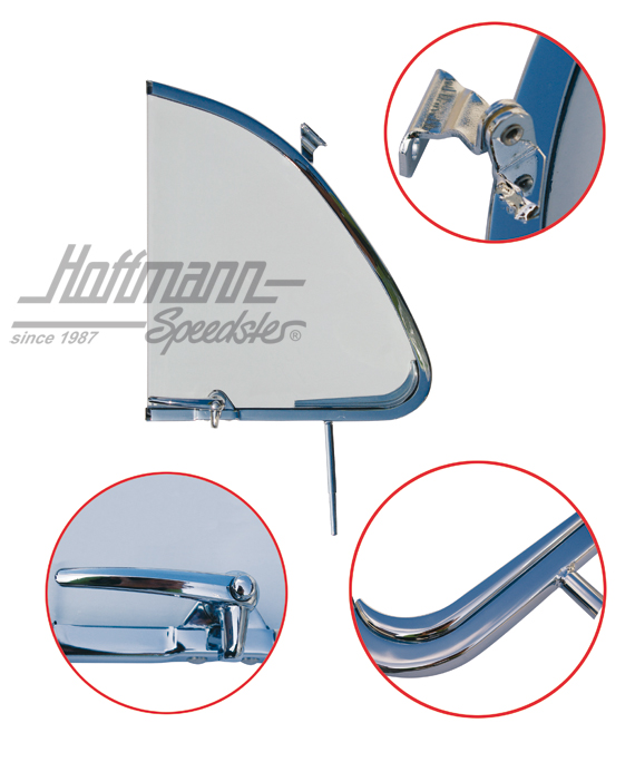 Déflecteur, complet, transparent, 55-64, gauche | 113 837 605 A | 020-5190-31