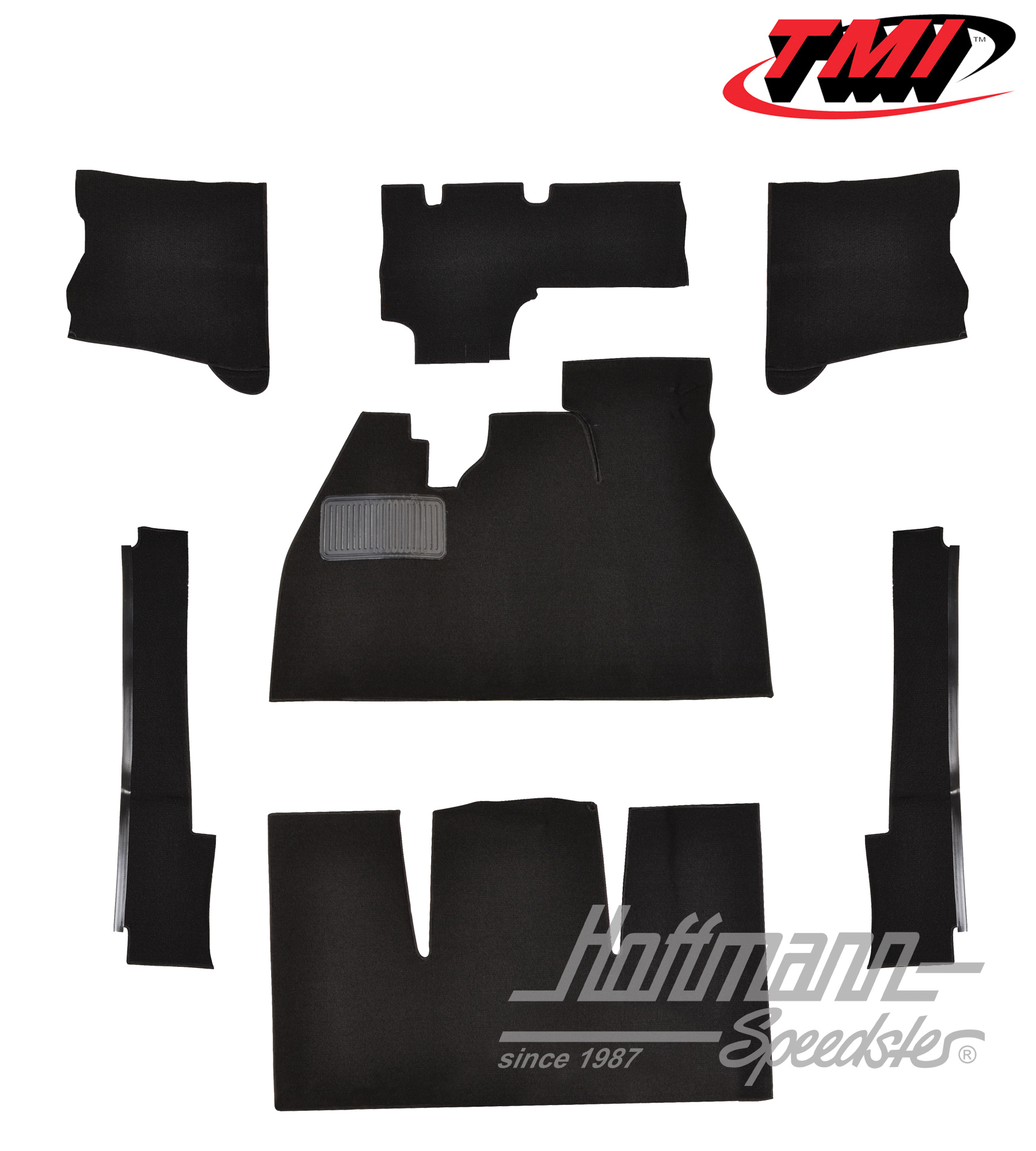 Kit moquettes, Berline, noir, 8.68-7.72 | 34-F1108-301 | 020-5302