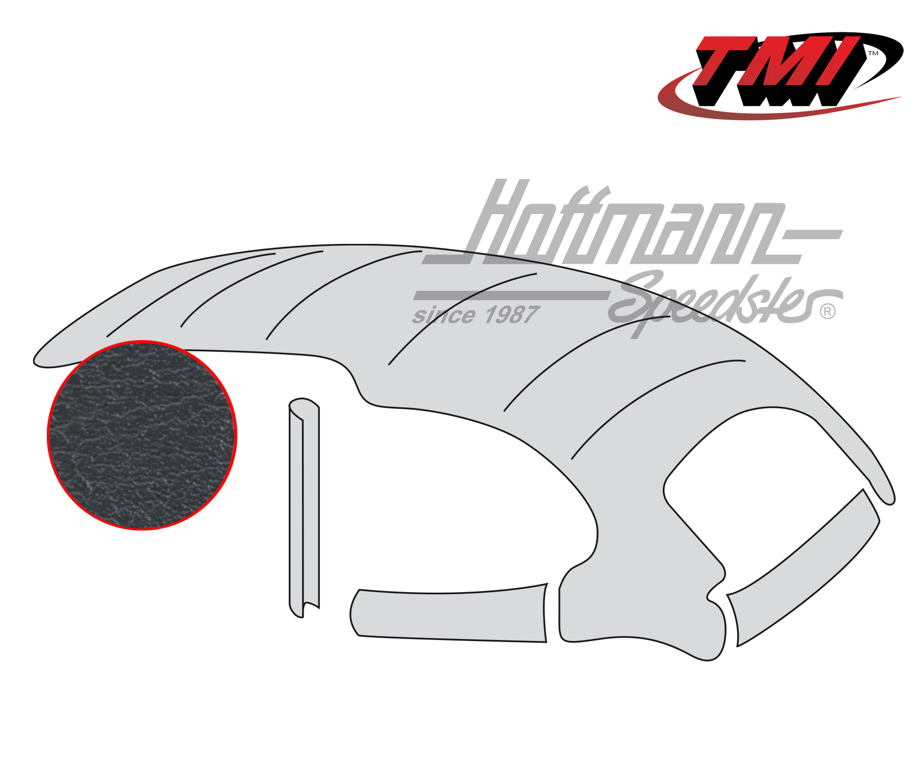 Ciel de toit, universel, lisse, noir, 8.67- | 20-1103-H49 | 055-7110