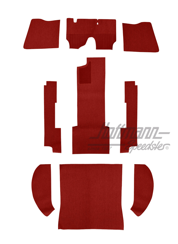 Kit moquettes, Berline, 53-57, fil de poils, rouge |  | 026-5020-06