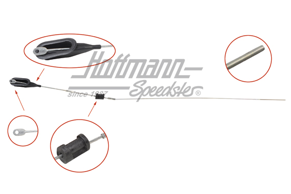 Câble de frein à main, Bus T3, avant | 251 711 471 D | 325-4000