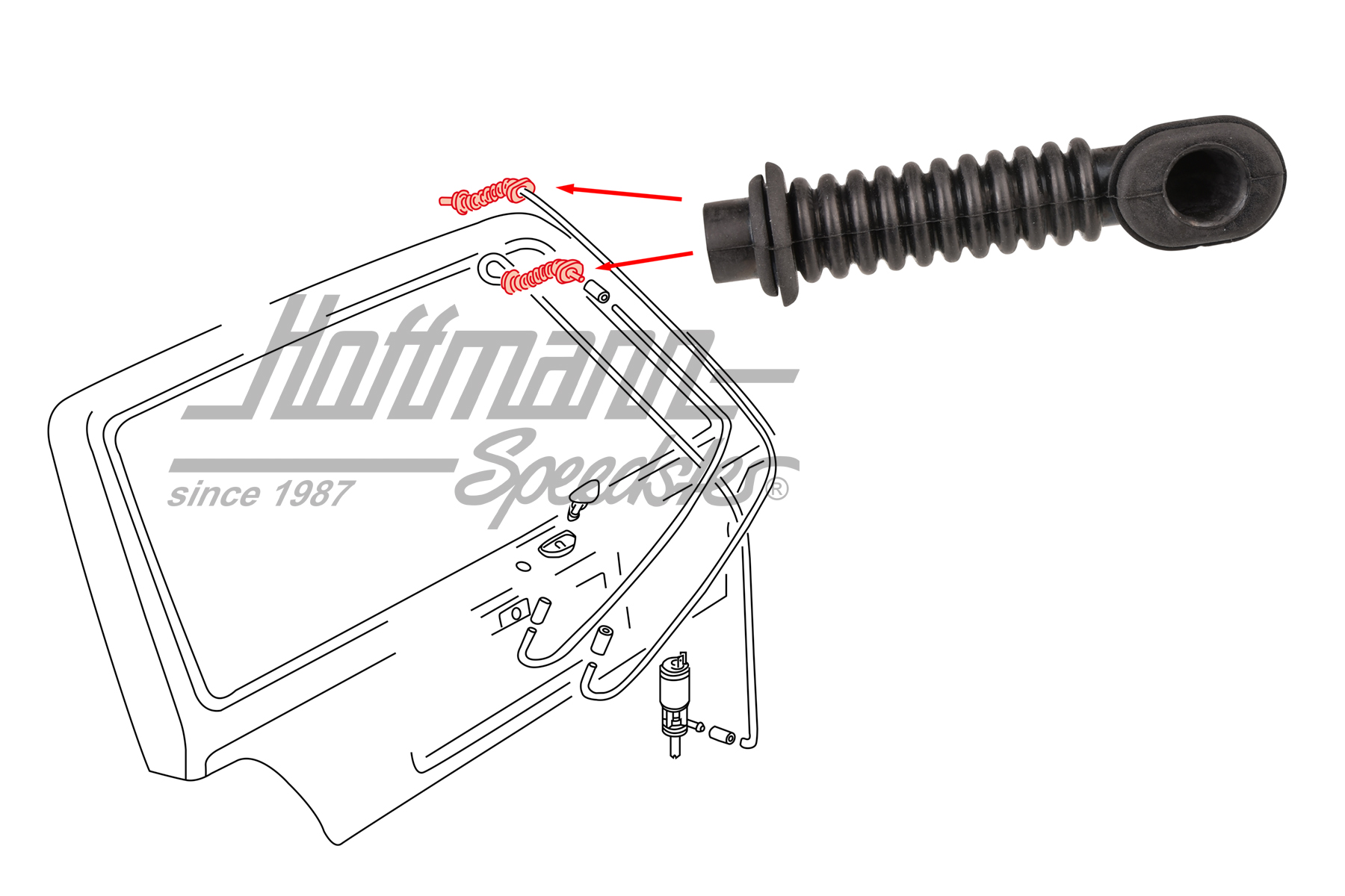 Gaine, passe-câble, hayon arrière
 | 191 971 840 | 208-7310