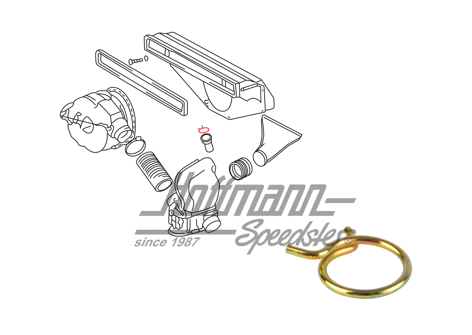 Collier, tuyau de vidange, carter de soufflante | 999 512 145 02 | 515-0875-10