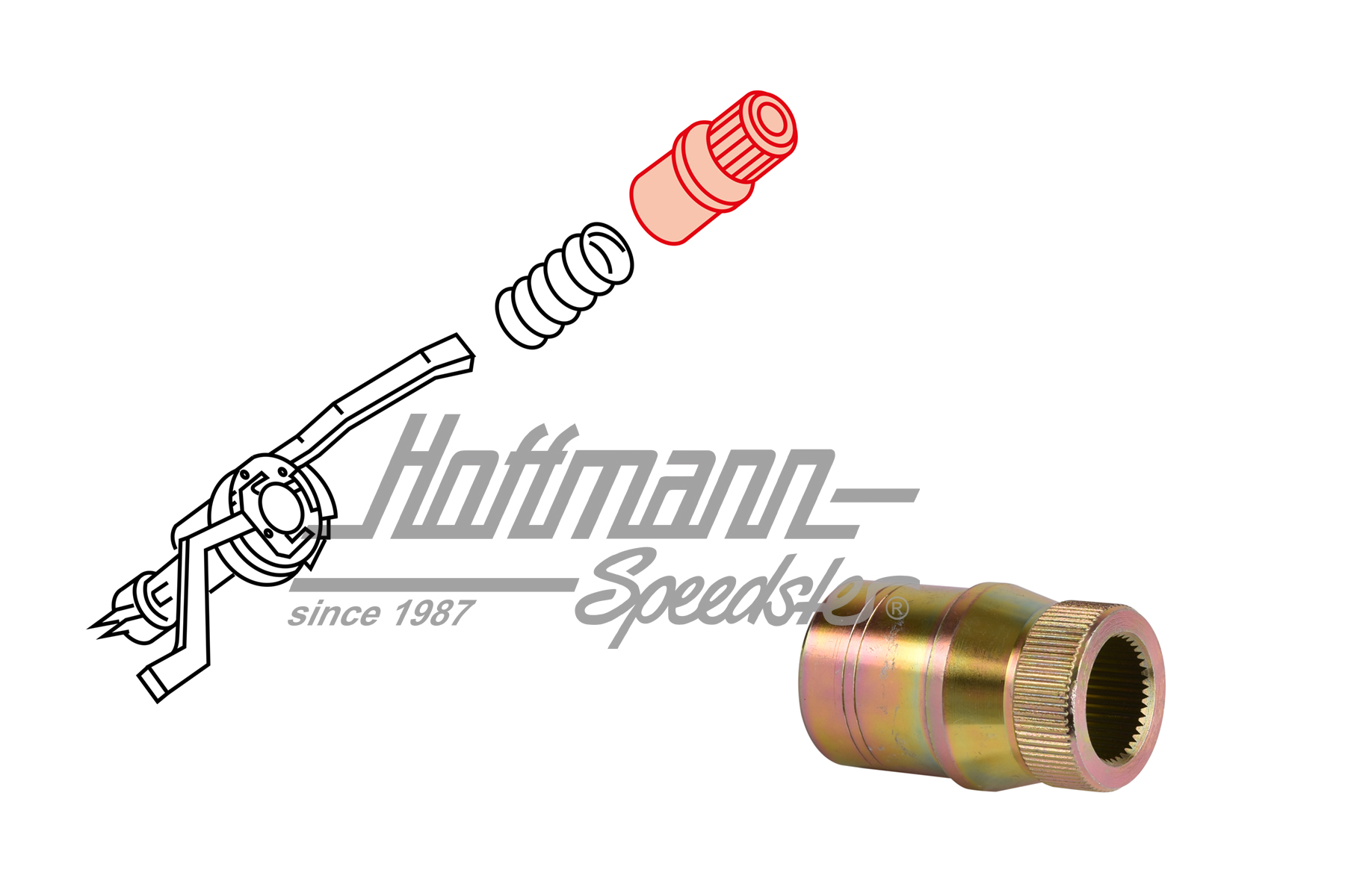 Adaptateur, tube de direction/volant, 45mm | 191 419 514 | 140-5530-20