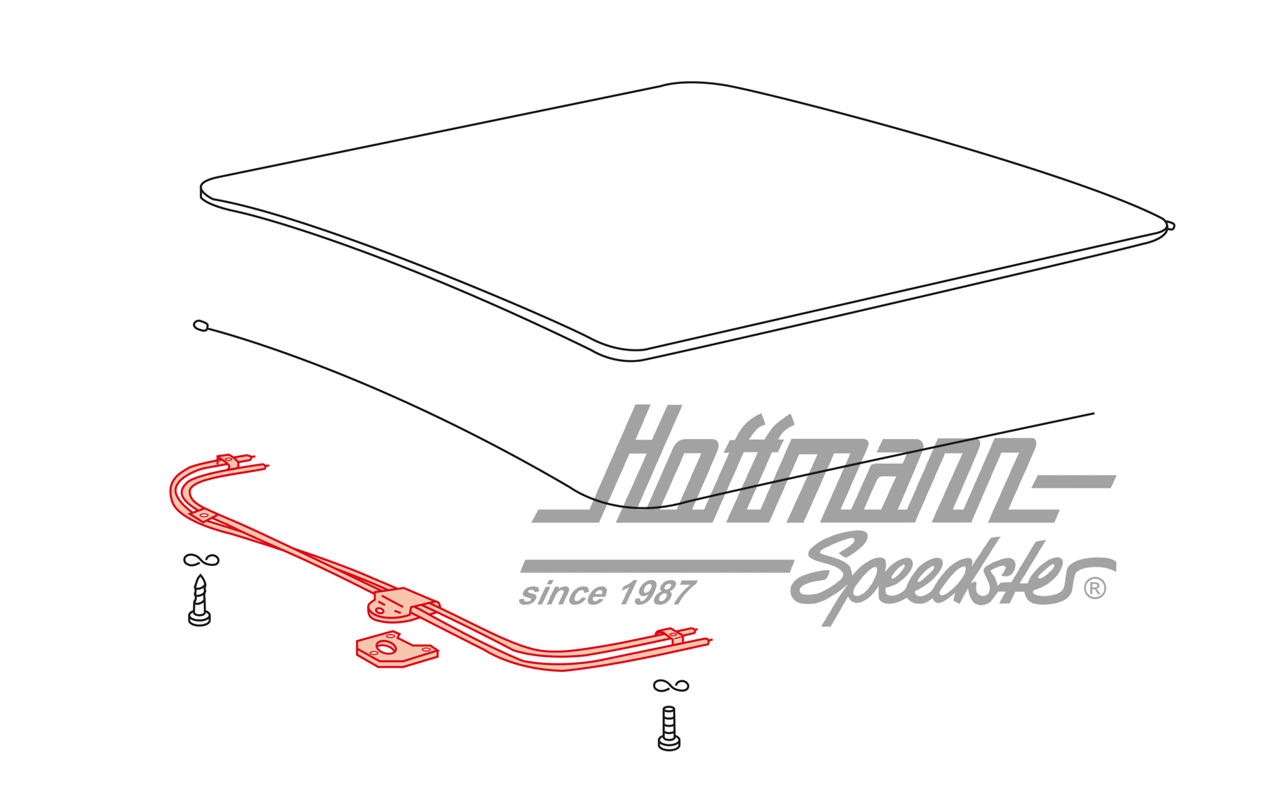 Guidage, tirettes à câble de toit ouvrant, Bus T3                                                   