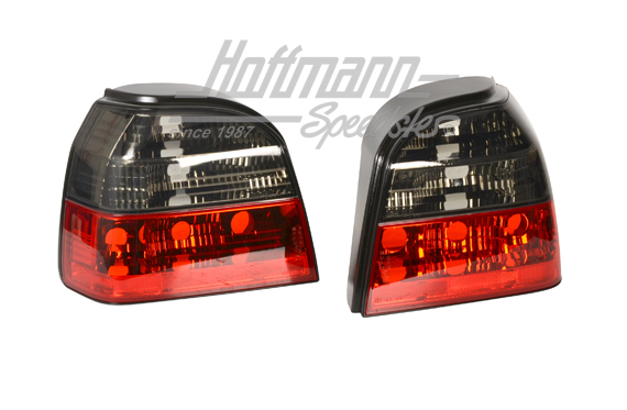 Feux arrière, Golf 3, noir/rouge/transparent                                                        