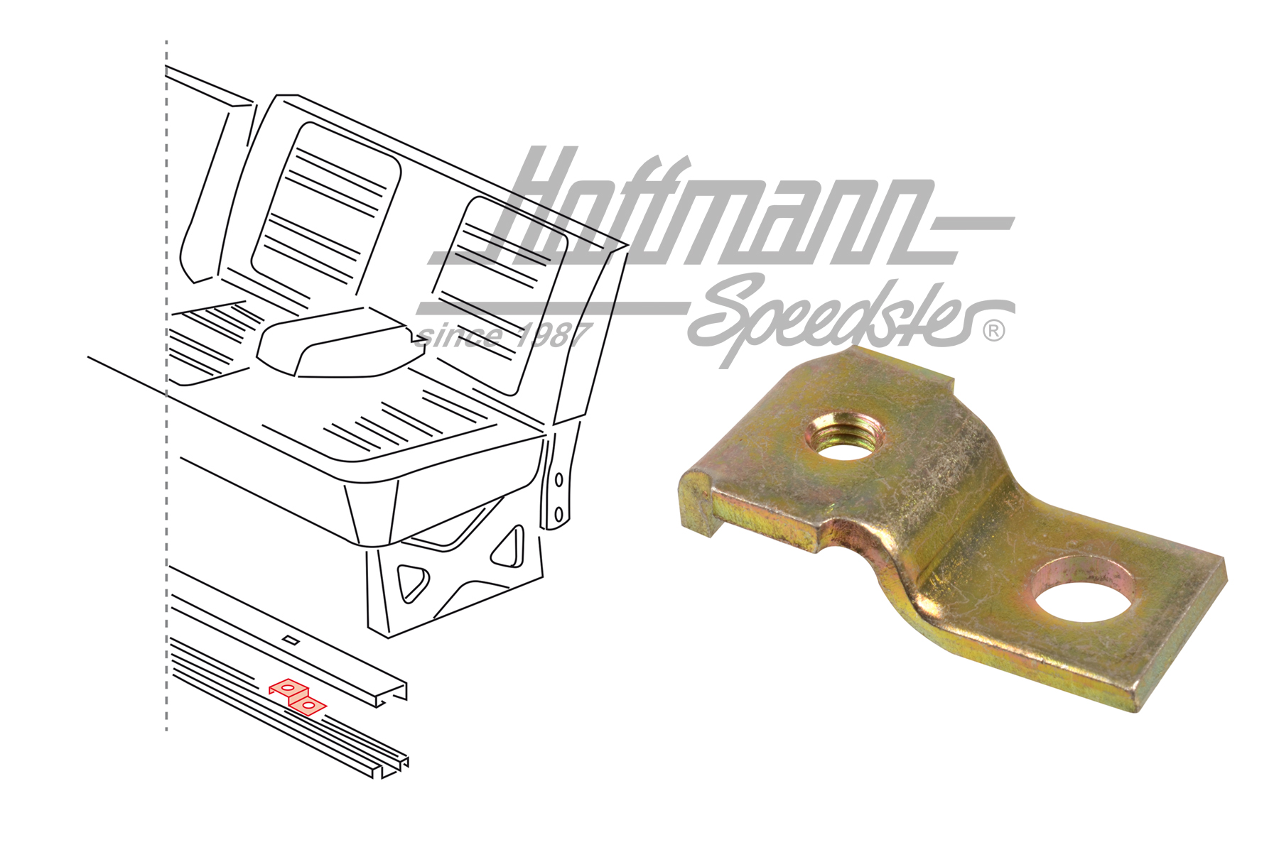 Cadre support, rail de siège, banquette Caravelle | 253 883 867 | 360-6180-30