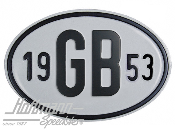 Plaque de nationalité "GB", alu, avec année "1953" |  | 020-2404-53
