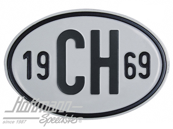 Plaque de nationalité "CH", alu, avec année "1969" |  | 020-2401-69