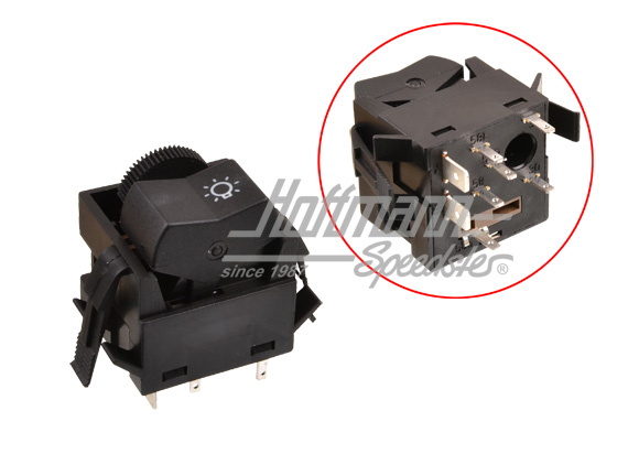 Commutateur d'éclairage, Bus T3/Golf 1/Porsche 924 | 251 941 531 M | 340-6005