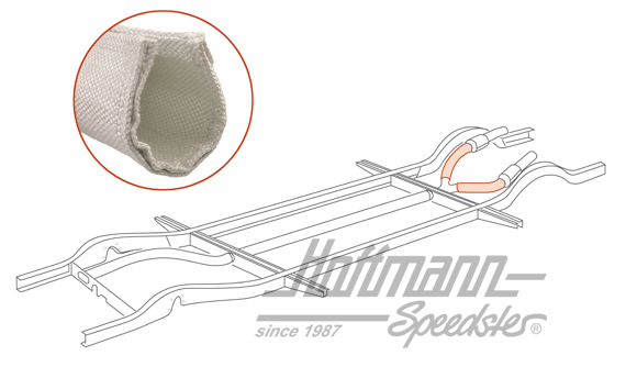 Isolation, tube de chauffage,
 arrière, Bus T1/T2 | 211 255 725 E | 087-3006