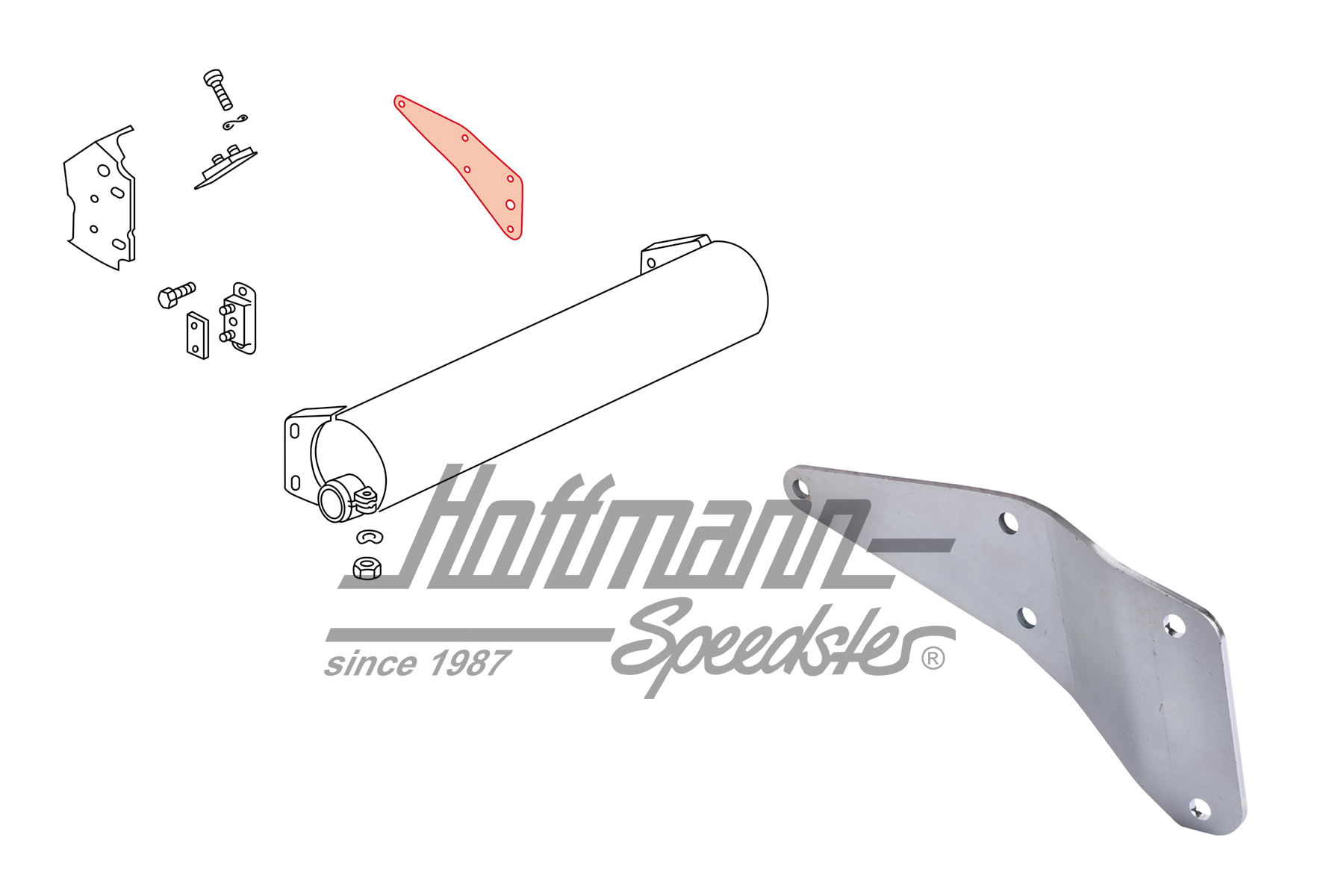 Tôle d'âme, échappement, 1.6-1.7, droite | 068 251 370 | 320-3423-12