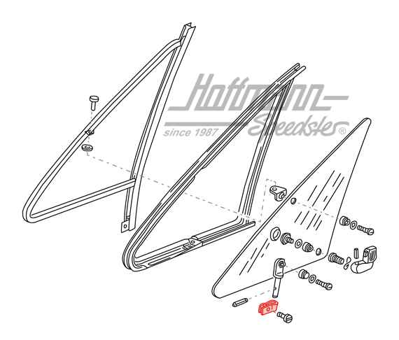 Arrêt de déflecteur, avant/arrière, T2/T3                                                           