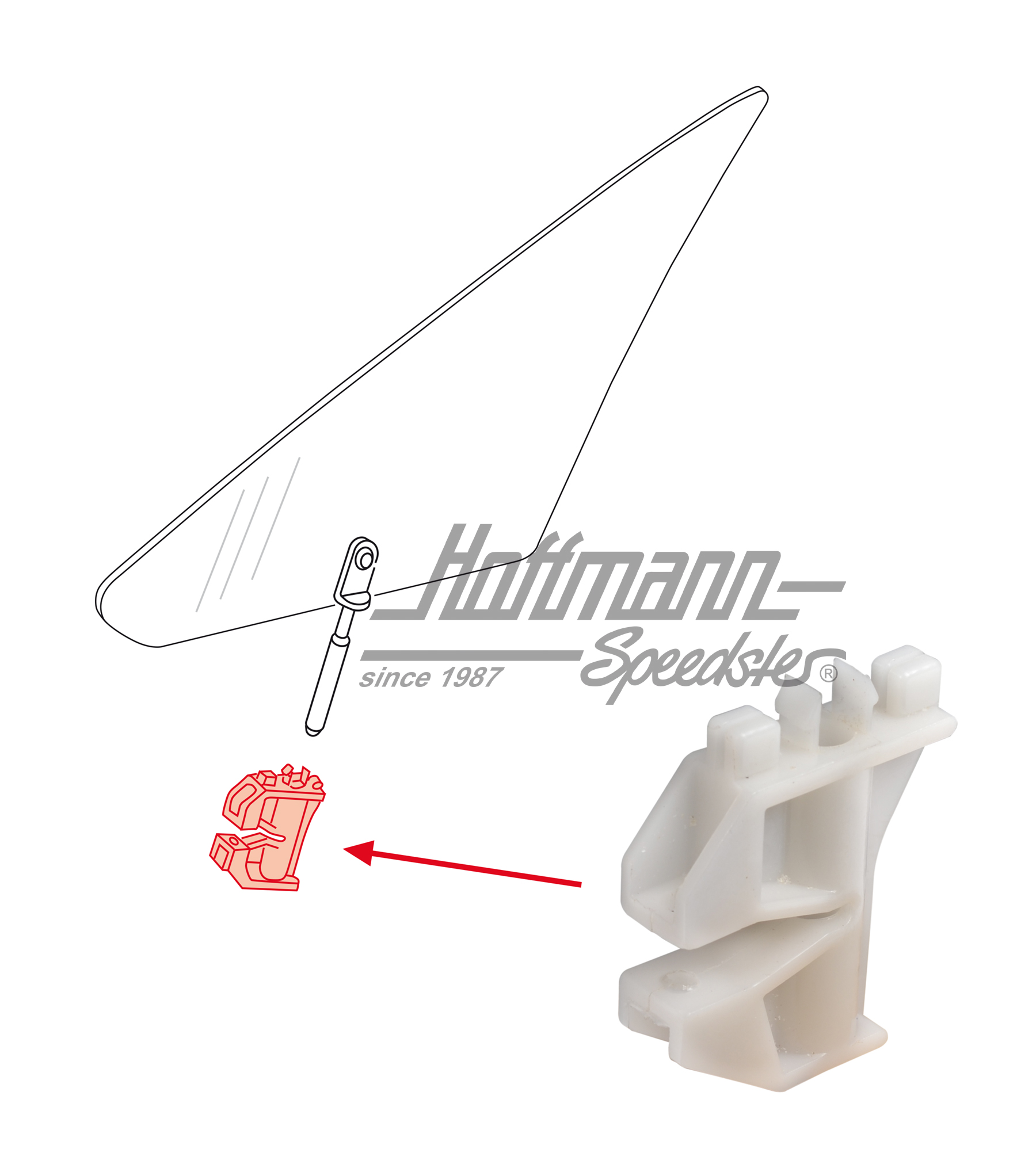 Palier pivotant, en bas, fenêtre pivotante, G/D | 171 837 455 | 180-1270-30
