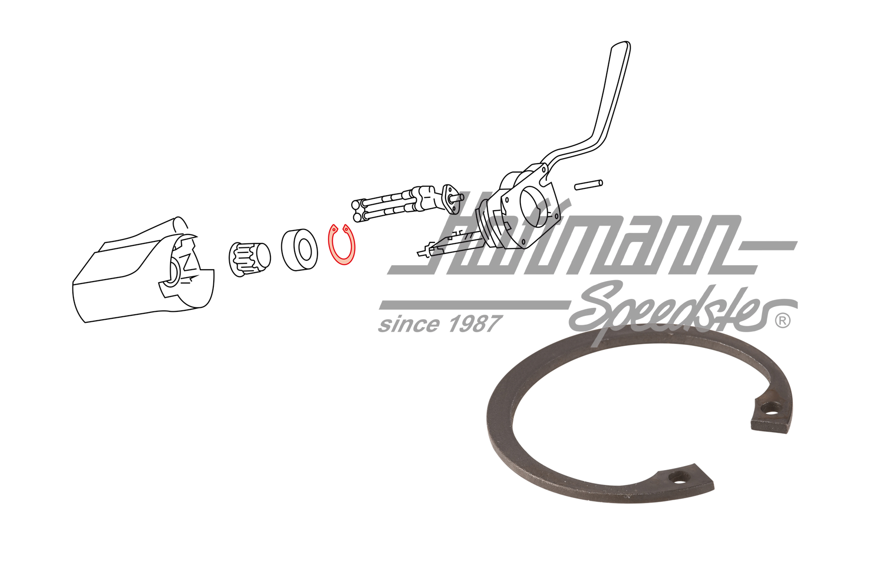 Anneau de retenue, palier/colonne de direction
, 8.69- | 111 953 563 A | 020-2431-66