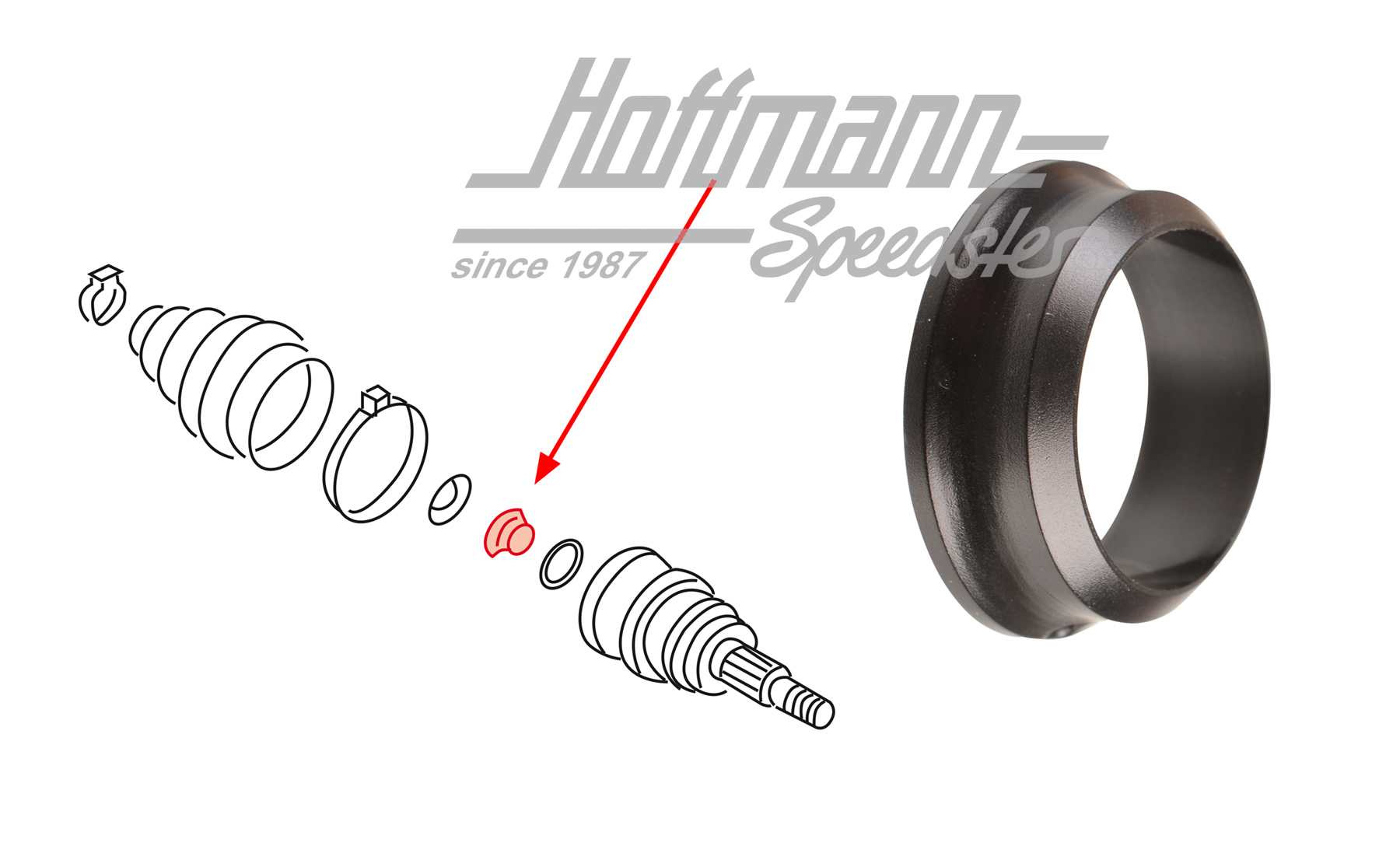 Bague de roulement, joint homocinétique, extérieur | 701 407 295 | 404-1040