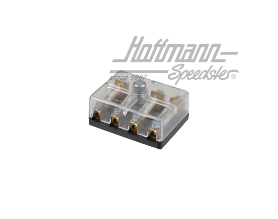 Boîte à fusibles avec couvercle, quadruple (transparent)                                            