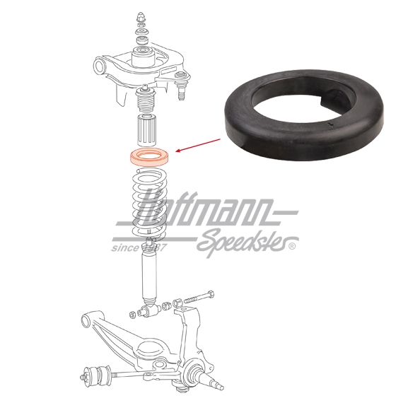 Support, en haut, ressort avant, Bus T3 | 251 411 211 A | 330-3560-40