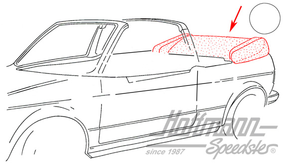 Housse de capote, 8.81-7.93, similicuir, blanche |  | 180-4926-50