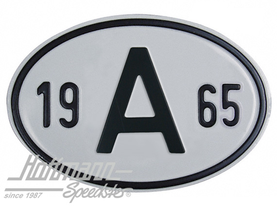 Plaque de nationalité "A", alu, avec année "1965" |  | 020-2398-65