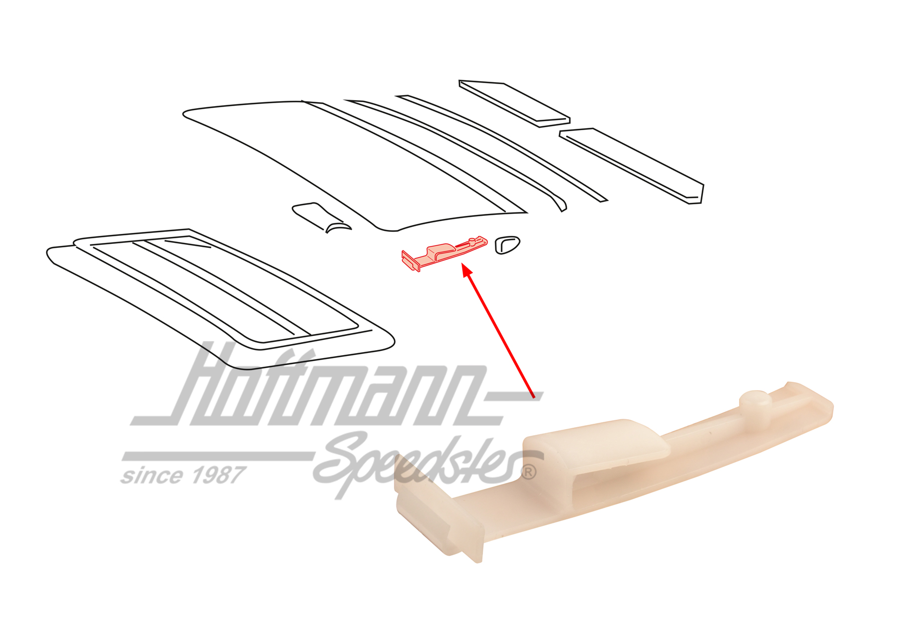 Cadre support, toit ouvrant en acier, 911, 83-98                                                    