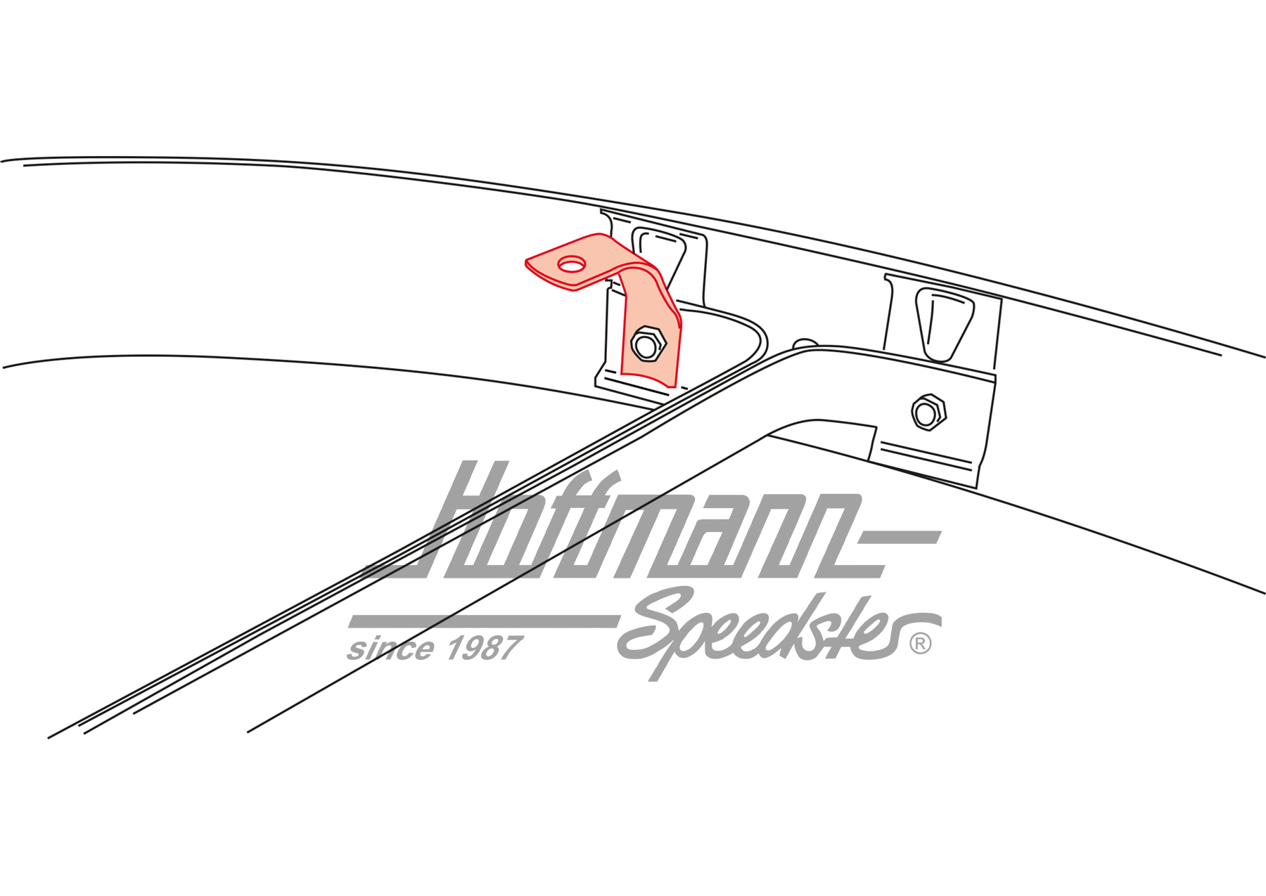 Cadre support, phare de recul/clignotant, gauche                                                    